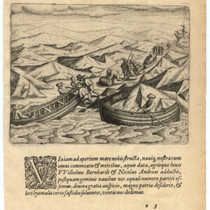 Antieke prent-NEDERLANDSE ARCTIC VOYAGE-WILLEM BARENTSZ-P16-De Bry-Van Linschoten-1601