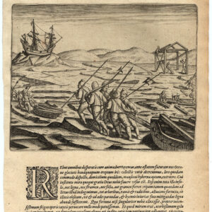 Antieke prent-NEDERLANDSE ARCTIC VOYAGE-WILLEM BARENTSZ-P10-De Bry-Van Linschoten-1601