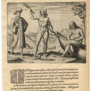 Antieke Prent-INDIANEN-ARCTIC VOYAGE-WILLEM BARENTSZ-De Bry-Van Linschoten-1601