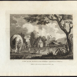 Antieke prent-SIERRA LEONE-NATIVE-AFRIKAANSE OLIFANT-Heath-Metz-1783