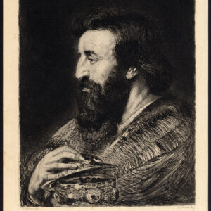 Antieke prent-LE MAGE ASIATIQUE-CAPAR-MAGI-PORTRET-Waltner-Rubens-1880