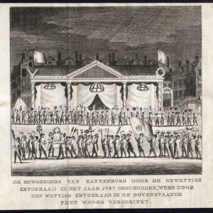 Antieke prent-KATTENBURG-AMSTERDAM-NEDERLAND-HOF-REHABILITATIE-1800