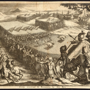 Antieke prent-BATAVAANSE OPSTAND-ROMEINEN-RIJN-BATTLE-Mulder-1684