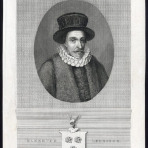 Antieke prent-ELBERTUS LEONIUS-DE LEEUW-NEDERLANDSE STATENMAN-GELDERLAND-1780