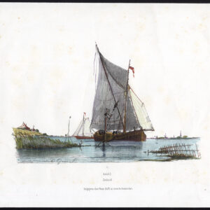 Antieke Prent-SCHIP-KAAG-ZEILSCHIP-ZEELAND-Greive-1870