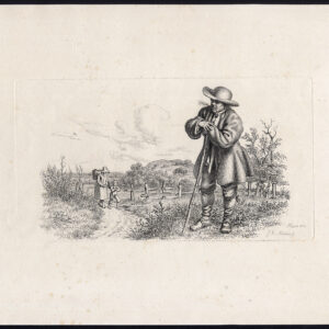 Antieke prent-LANDELIJKE SCÈNE-platteland-Marcus-1815