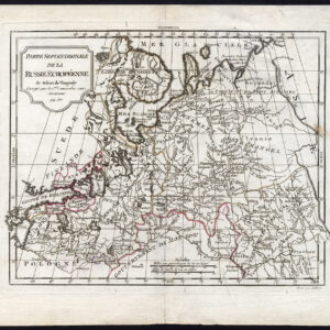 Antieke Kaart Noord-Rusland Europa Vaugondy 1800