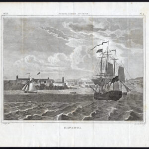 Antieke Prent-HAVANA-CUBA-VIEW-ZEILSCHIP-Zeelander-Steyn-1839