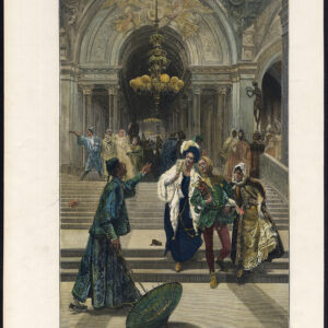 Antieke Prent-THEATER-KOSTUUM-SPEEL-FOOL-CHINESE MAN-Viniegra-Feldweg-1880