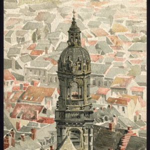 Antieke Prent-JEZUITENKERK-KATHEDRAAL-ANTWERPEN-ANTWERPEN-BELGIË-Baes-1890