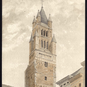 Antieke Prent-ST SAUVEUR-KERK-BRUGGE-BRUGGE-BELGIË-Baes-1890