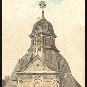 Antieke prent-NOTRE DAME DU BON SECOURS-BRUSSEL-BRUXELLES-BELGIË-Baes-1890