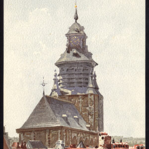 Antieke prent-NOTRE DAME DE LA CHAPELLE-BRUSSEL-BRUXELLES-BELGIË-Baes-1890