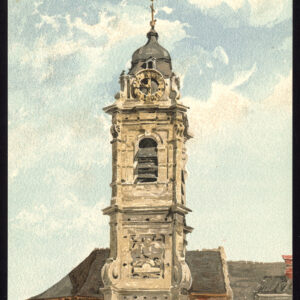 Antieke prent-SAINTE CATHERINE-KERK-BRUSSEL-BRUXELLES-BELGIË-Baes-1890