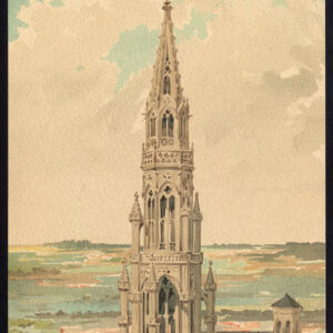 Antieke prent-STADHUIS-HOTEL DE VILLE-BRUSSEL-BRUXELLES-BELGIË-Baes-1890