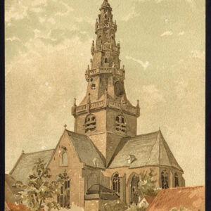 Antieke prent-KERK-DIEGEM-BELGIË-Baes-1890