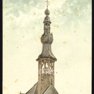 Antieke prent-KERK-DIEST-BELGIË-Baes-1890