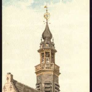 Antieke Prent-BIBLIOTHEEK-GENT-GAND-BELGIË-Baes-1890