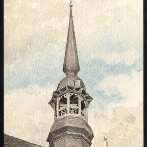 Antieke prent-EGLISE SAINTE DYMPH-KERK-GEEL-BELGIË-Baes-1890