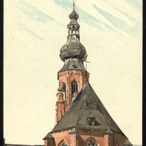 Antieke Prent-KERK-HOOGSTRATEN-BELGIË-Baes-1890