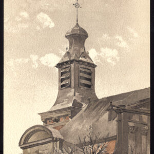 Antieke prent-KERK-KLOOF-BENEDICTIJNEN ORDE-LUIK-LUIK-BELGIË-Baes-1890