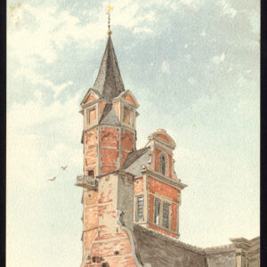 Antieke prent-MAATSCHAPPIJ VAN DE KRUISBOOGMENS-MECHELEN-MECHELEN-BELGIË-Baes-1890