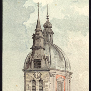 Antieke prent-KATHEDRAAL-NAMEN-NAMEN-BELGIË-Baes-1890