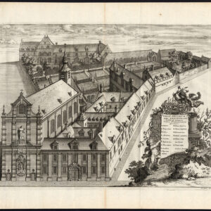 Antieke prent-ONZE DAME VAN LELIENDAAL-KERK-MECHELEN-JEZUITEN-Coster-1700