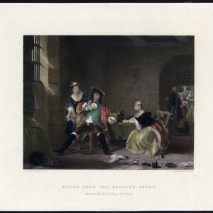 Antieke Master Print-SCENE-BEGGAR'S OPERA-GAY-Finden-Newton-1870