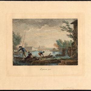 Antieke Master Print-LE POISSON PRIS-VISSERIJBOOT-Vernet-ca. 1850