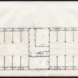 Antieke Prent-STAL-BOX-GROND PLAN-Journal des Haras-1859