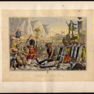 Antieke prent-LANDING VAN JULIUS CAESAR-ENGELAND-SATIRE-Beckett-Leech-1848