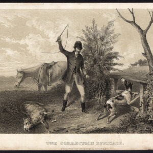 Antieke prent-PAARD-HOND-STRAF-Zweep-SCHAPEN-Journal des Haras-1854