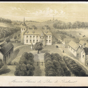 Antieke prent-STUDFARM-PAARD-DUKE VAN BRABANT-Journal des Haras-1858