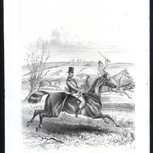 Antieke prent-JACHT-PAARD-DOG-FIELDS-Journal des Haras-1859