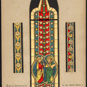 Antieke prent-GEBESMET RAAM-ORNAMENT-MUSEUM-MUNCHEN-PL 10-Kolb-Gatternicht-1884