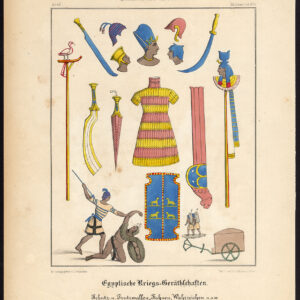 Antieke prent-LACKEY-BRUIDEGOM-SOLDAAT-KOSTUUM-UNIFORM-Schneider-1844