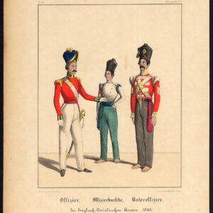 Antieke Print-OOST INDIA LEGER-ENGELAND-OFFICIER-BATMAN-SOLDIER-Schneider-1844