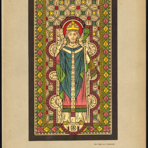 Antieke prent-GEBEKERD VENSTER-STADTPFARRKIRCHE-STEYR-P 22-Kolb-Gatternicht-1884