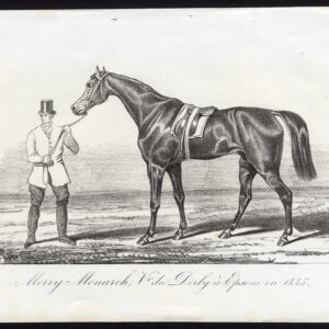Antieke prent-RACEHORSE-volbloed-MERRY MONARCH-DERBY-Journal des Haras-1845