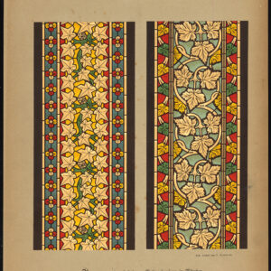 Antieke prent-GEBEKERD RAAM-ORNAMENT-MUNCHEN-MUSEUM-P 28-Kolb-Gatternicht-1884