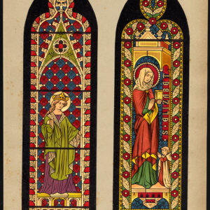 Antieke prent-GEBEKERD VENSTER-OPPENHEIM-ROTHENBURG-PL 35-Kolb-Gatternicht-1884