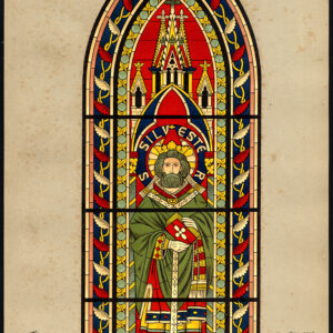 Antieke prent-GEBEKERD VENSTER-STRAATSBURG-KATHEDRAAL-PL 38-Kolb-Gatternicht-1884