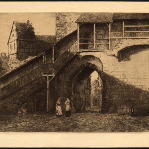 Antieke Prent-HUIZEN TE ROTHENBURG-HOUSE-DUITSLAND-Van Waning-1930