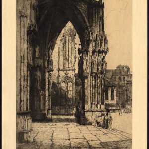 Antieke prent-KATHEDRAAL TE PRAAG-KATHEDRAAL-PRAAG-Van Waning-1930