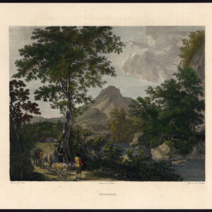 Antieke Prent-PAYSAGE-LANDSCHAP-HERDER-KOE-GEIT-De Heusch-Duttenhofer-ca. 1830