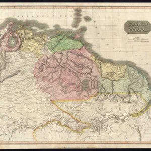 Antieke Kaart Guiana Venezuela Colombia Peru Brazilië Thomson 1817
