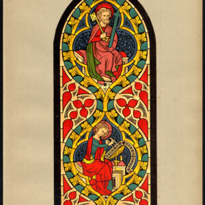 Antieke prent-GEBEKERD VENSTER-FRIEDRICHSHAFEN-KASTEEL-PL 46-Kolb-Gatternicht-1884