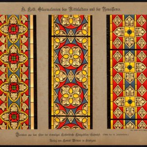 Antieke prent-GEBEKERD VENSTER-KONIGSFELDEN-KERK-PL 47-Kolb-Gatternicht-1884