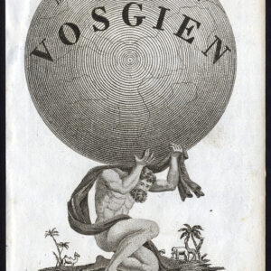 Antieke prent-FRONTISPIECE-ATLAS-SPHERE-OLIFANT-Vosgien-Ladvocat-1830